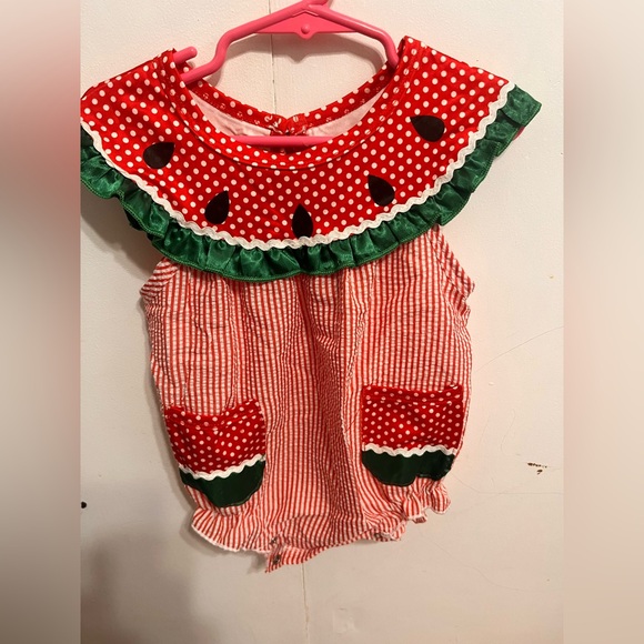 Other - Red and Green Watermelon-Themed Baby Romper